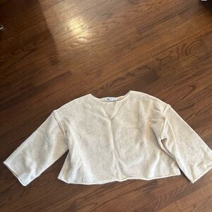 NWOT Zara cropped cowl neck  sweater